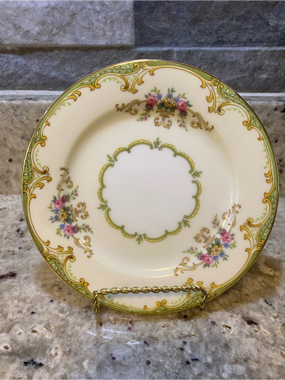 6 & 1/4” Noritake Winton Pink , Green And Yellow  Floral Plate